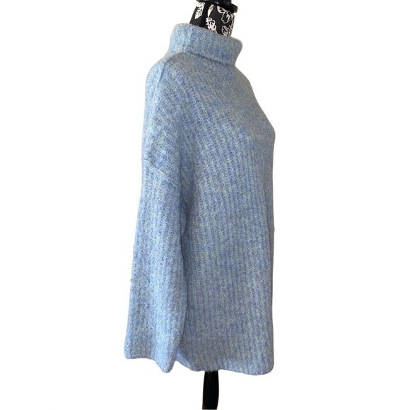 Asos Design Knit High Neck Fluffy Yarn Wool Sweater Workwear Winter Soft Comfort - Picture 4 of 11